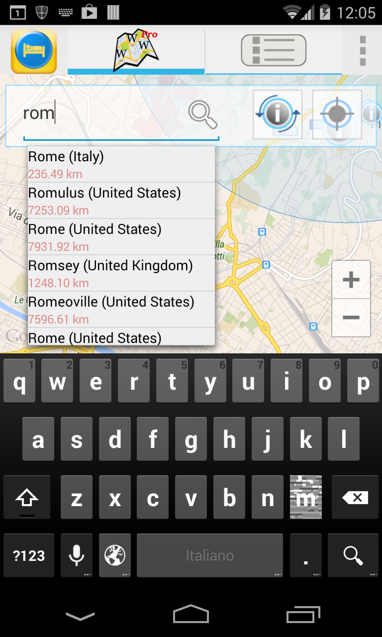 Android application Travel &amp; Hotel Map Guide Pro screenshort