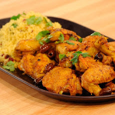 Moroccan Chicken Tagine with Cranberry-Curry Couscous