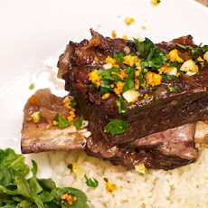 Flambeed Short Ribs with Blood Orange Gremolata