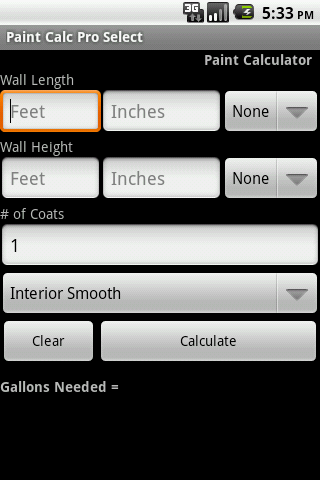Paint Calc Pro Select