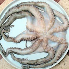 Octopus with Mustard Greens and Rice