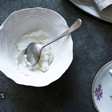 Blueberry-pistachio cream with white chocolate-tofu mousse