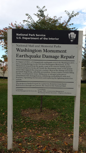 Washington Monument Earthquake Damage Repair