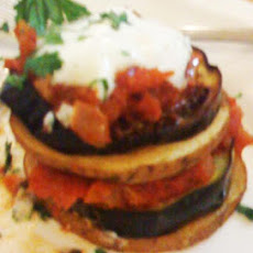 Turkish Eggplant and Potato Kizartma With Tomato Iskender Sauce