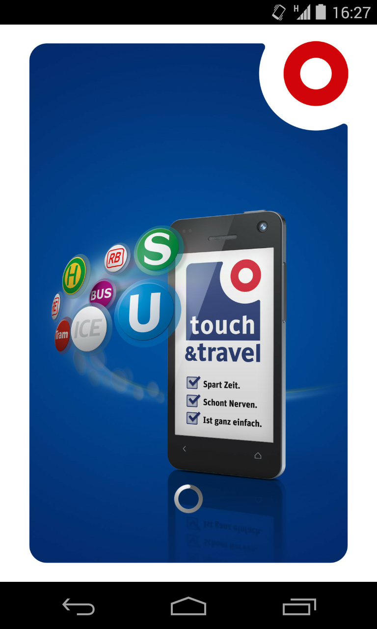 Android application Touch&amp;Travel screenshort