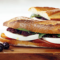 Mozzarella and Prosciutto Sandwiches with Tapenade