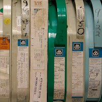 Audiocassettes photographed during an archival digitization project at Michigan State University
