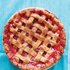 Rhubarb-Strawberry Lattice Pie