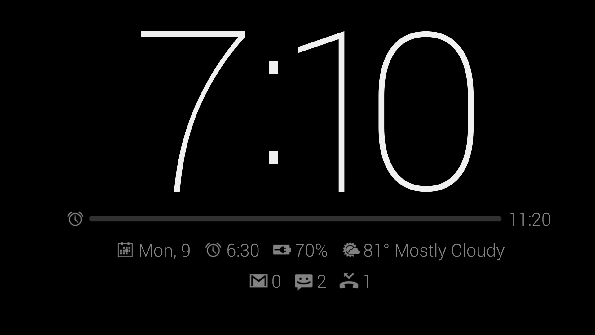 Android application Dock Clock Plus (Night/Desk) screenshort