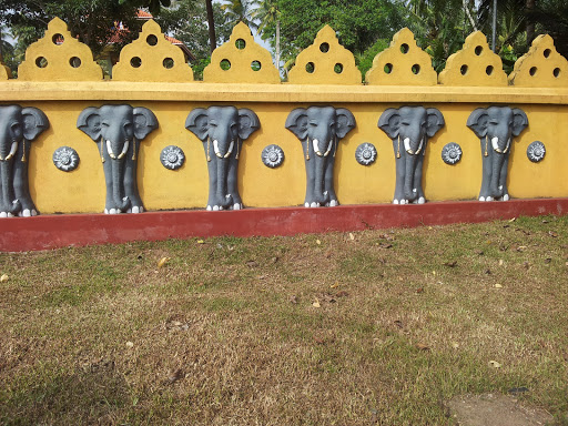 Murals of Elephants at Mahendraramaya Temple 