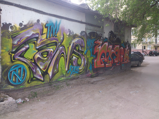 Green Graffiti Wall