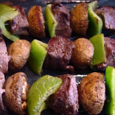 Beef, Pepper & Mushroom Kabobs