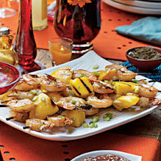 Chai-Brined Shrimp Skewers