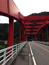 足尾銅山の赤い鉄橋