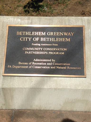 Bethlehem Greenway Plaque