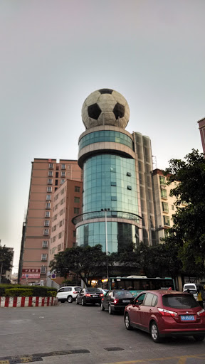 A Football on Building Top