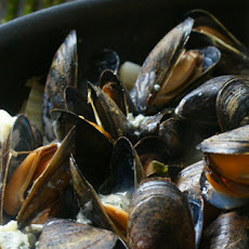 Mussels with Blue Cheese & Bacon
