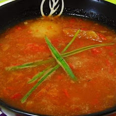 Roasted Tomato, Pepper, and Red Onion Soup