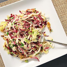 Winter Green Salad with Walnuts, Apples, and Parmesan-Anchovy Dressing