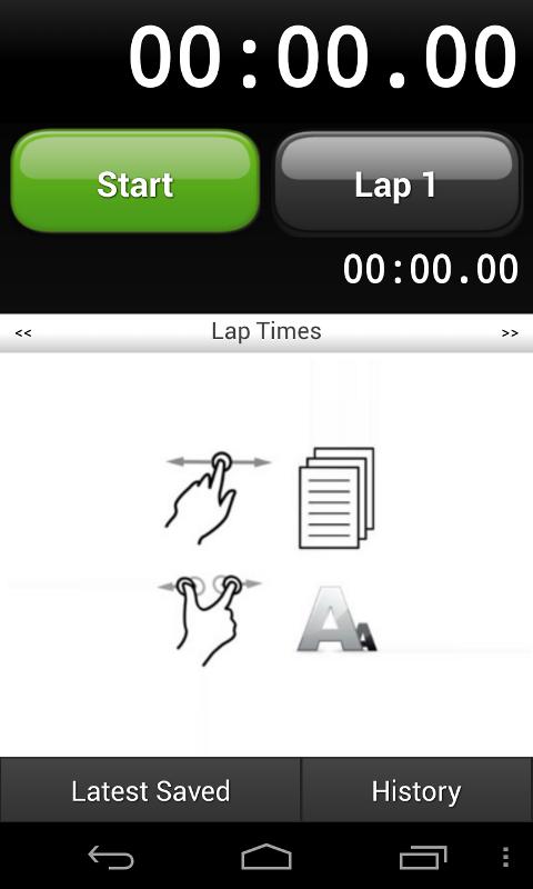 Android application Talking Stopwatch Pro screenshort