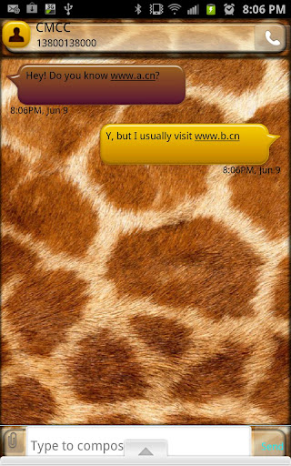 GO SMS - Giraffe Party