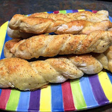 Cheesy Bread Machine Breadsticks