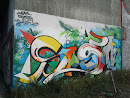 Graffito an  der BRÜCKE