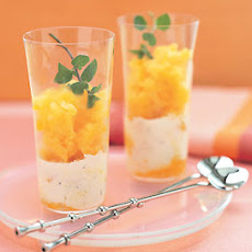 Tangerine Granita with Vanilla Bean Cream