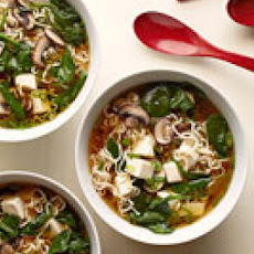 Tofu Ramen Soup with Spinach