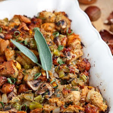 Italian Sausage, Mushroom and Chestnut Stuffing