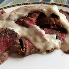 Marinated Flank Steak With Mustard Sauce