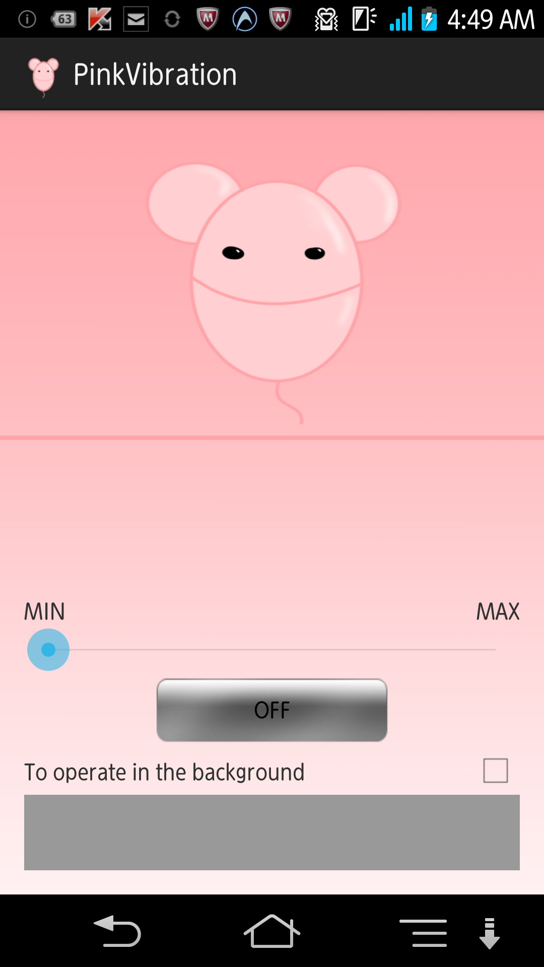 Android application Pink　Vibration　lite screenshort