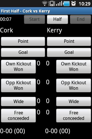 GAA Football Stats Recorder