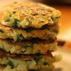 Potato Pancakes with Chick-Pea Flour, Cilantro and Cumin