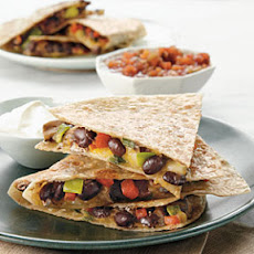 Portobello and Black Bean Quesadillas