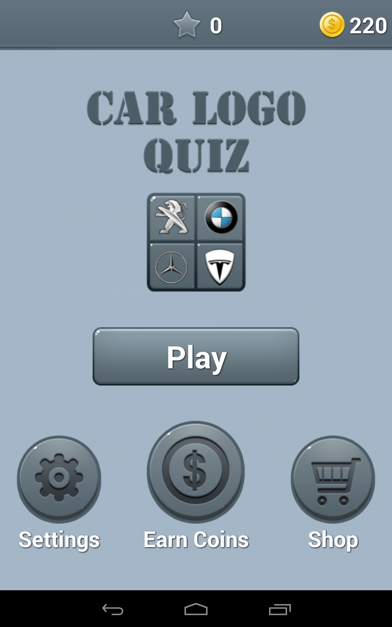 Android application Car Logo Quiz screenshort