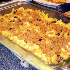 Noodle Kugel (With Orange Soaked Yellow Raisins)
