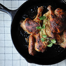 Roasted Butterflied Chicken with Cardamom and Yogurt