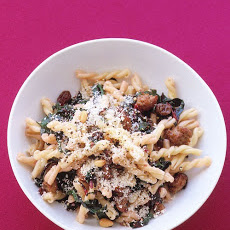 Gemelli With Sausage, Swiss Chard, and Pine Nuts