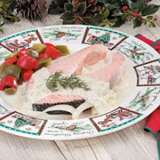 Salmon Steaks with Dill Sauce