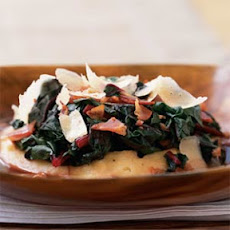 Pancetta and Swiss Chard with Soft Polenta