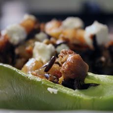 Stuffed Peppers with Wild Rice, Italian Sausage & Caramelized Fennel