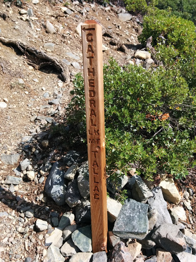 Cathedral Lake Trail Marker