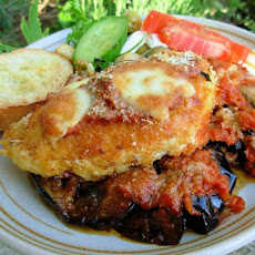 Oven Baked Chicken and Aubergine (Egg Plant) Parmigiana