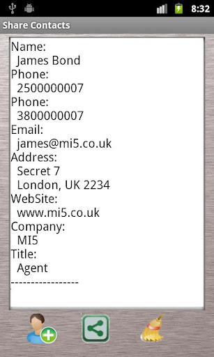 Share Contacts via SMS Ads