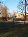 Teal Sculpture on Logan Boulevard