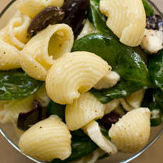 Pasta Salad with Spinach, Olives, and Mozzarella Recipe