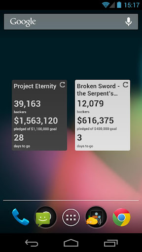 Kickstarter Tracker Widget