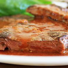 Pan-Seared Liver in Red Chile Sauce