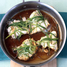 Steamed Cod with Ginger and Scallions